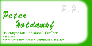 peter holdampf business card